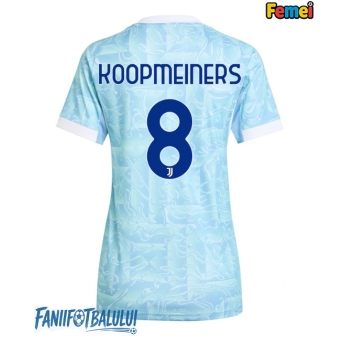 Juventus Teun Koopmeiners #8 Tricou Fotbal Replică 2025-26 Femei Deplasare